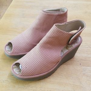 Fly London Yala Perforated Leather Sandal